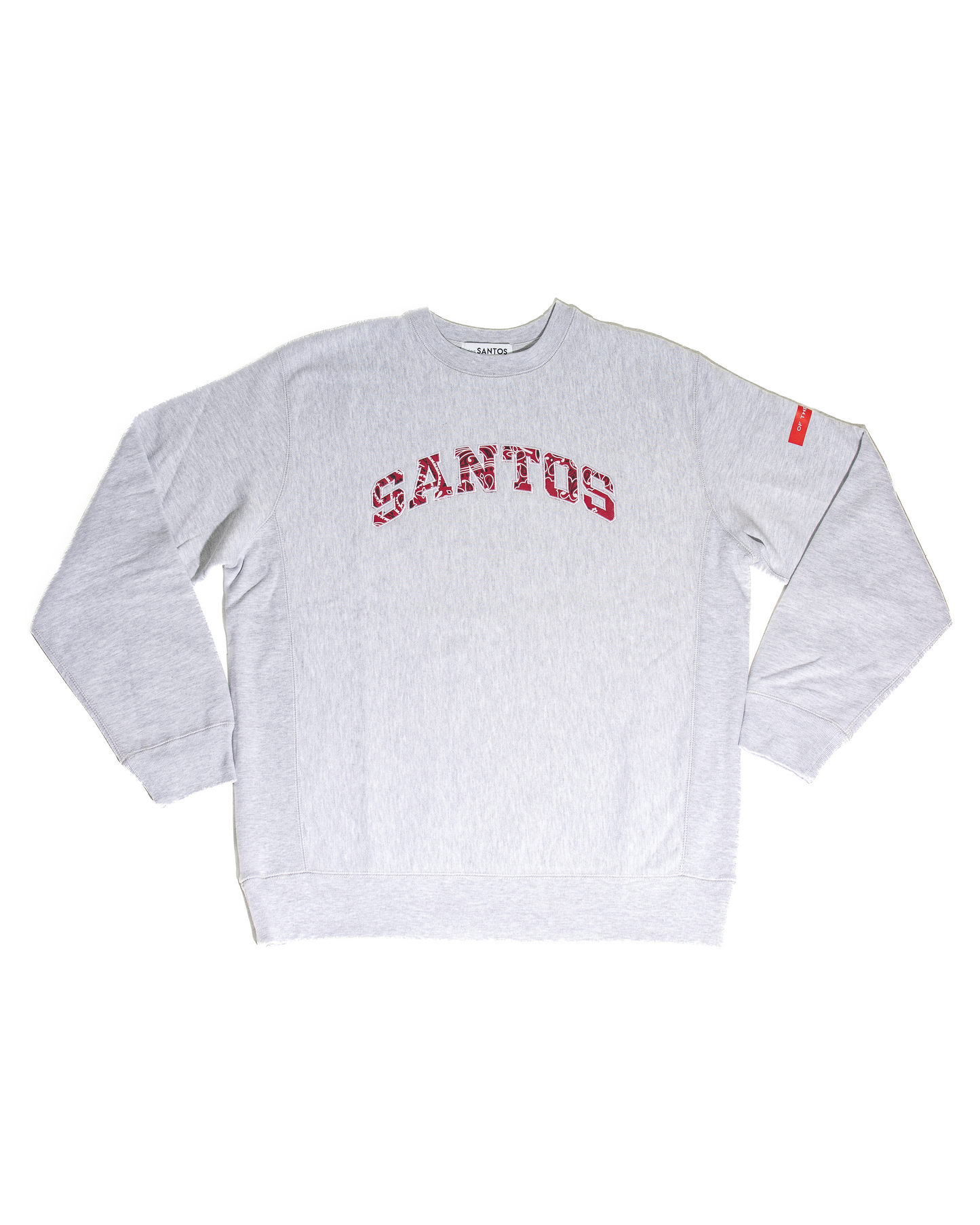 University Logo Crewneck (Heather Grey/Red Paisley)